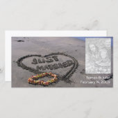 Faire-part Plage juste mariée (Devant / Derrière)