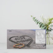 Faire-part Plage juste mariée (Debout devant)