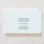 Faire-part Plage Mon nouveau Sandcastle Moving Nouvelle adres (Dos)