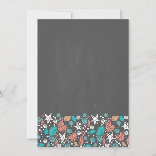 Faire-part Plage Nautcial Nouveau-né Photo Naissance (Dos)