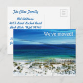 Faire-part Plage Scène Nouvelle adresse Carte postale (Devant / Derrière)