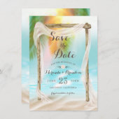 Faire-part Plage tropicale moderne Arbor Boho Mariage (Devant / Derrière)
