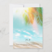Faire-part Plage tropicale moderne Arbor Boho Mariage (Dos)