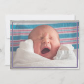 Faire-part Plaid Violet Fabriqué Au Texas Photo Horizontale (Dos)