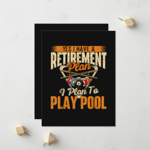 Faire-part Plan de retraite Play Pool - Sports de joueur de b