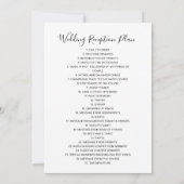 Faire-part Plan hôte de réception de mariage noir blanc (Dos)