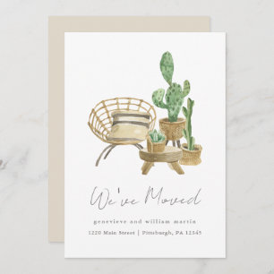 Faire-part Plantes douillets Nouvelle maison déménager