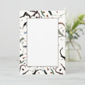 Faire-part plats abstraits modernes et élégants (Debout devant)