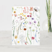 Faire-part plié de mariage avec photo de fleurs sa (Dos)