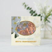 Faire-part Plumeria Lei Photo tropicale (Debout devant)