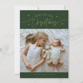 Faire-part Plus d'amour Cette photo verte de Noël Naissance (Devant)