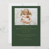 Faire-part Plus d'amour Cette photo verte de Noël Naissance (Dos)