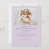 Faire-part Plus d'amour Cette photo violet de Noël Naissance (Dos)