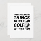 FAIRE-PART PLUS DE CHOSES À LA VIE QUE LE GOLF (Devant / Derrière)