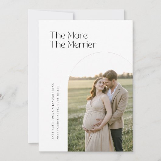 Faire-part Plus La Grossesse De Noël De Merrier Arch (Devant)