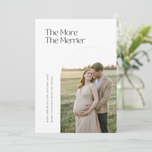 Faire-part Plus La Grossesse De Noël De Merrier Arch (Debout devant)