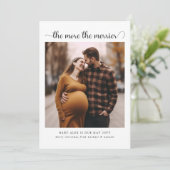 Faire-part Plus la grossesse de Noël est joyeuse (Debout devant)