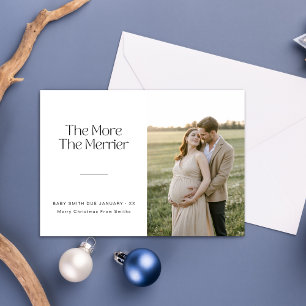 Faire-part Plus La Grossesse De Noël Verte Plus Merrier