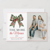 Faire-part Plus La Grossesse Photo de Noël de la Bow Merrier (Devant)