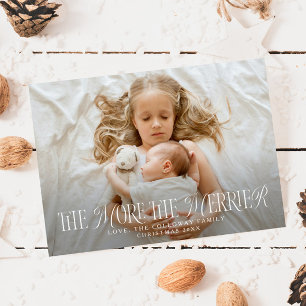 Faire-part Plus la photo de Noël de Merrier naît
