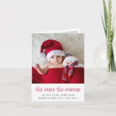 Faire-part Plus la photo de Noël de Merrier naît (Devant)