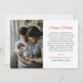 Faire-part Plus la photo de Noël plus Merrier Naissance de bé (Dos)