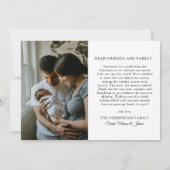 Faire-part Plus la photo de Noël plus Merrier Naissance de bé (Dos)