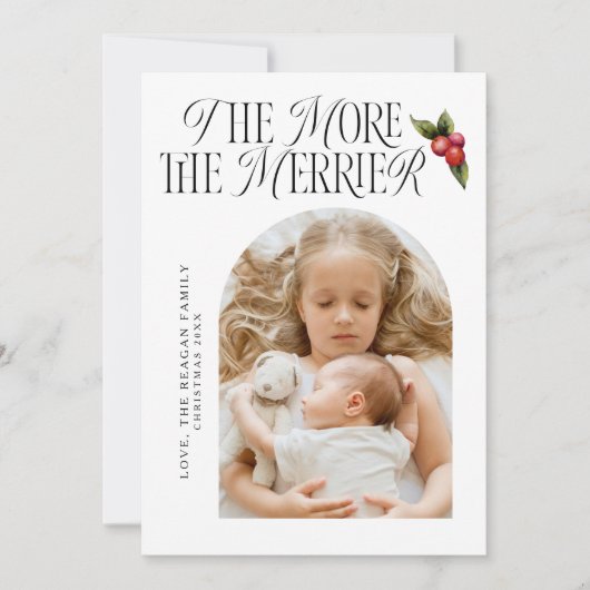 Faire-part Plus le merrier Mistletoe Xmas naît (Devant)