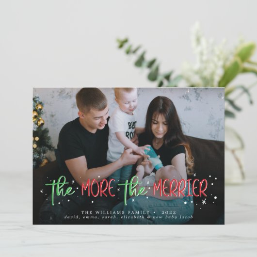 Faire-part Plus Le Merrier | Noël (Debout devant)