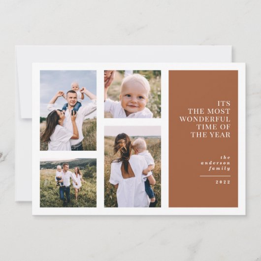 Faire-part Plus merveilleux temps noël multi photo (Devant)