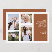 Faire-part Plus merveilleux temps noël multi photo (Devant / Derrière)