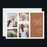 Faire-part Plus merveilleux temps noël multi photo<br><div class="desc">Carte de vacances multi photo moderne,  graphique minimaliste de noël. Graphic moderne 4 photo design avec la plus belle période de l'année</div>