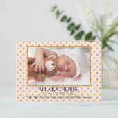 Faire-part Points de Parties scintillant or rose pâle 3x5 Fai (Debout devant)