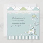 Faire-part Poisson Tropical Bébé Annouement Garçon (Dos)