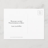 Faire-part Police du script Enregistrer la carte postale de l (Dos)