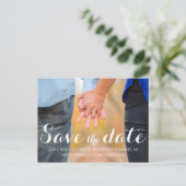 Faire-part Police du script Enregistrer la carte postale de l (Debout devant)