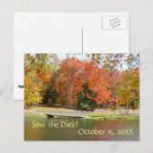 Faire-part Pont d'automne Enregistrer la carte postale Date (Devant / Derrière)