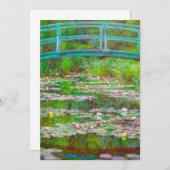 Faire-part Pont japonais Monet et nappes d'eau (Devant / Derrière)