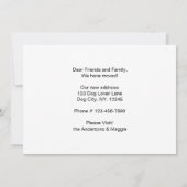 Faire-part Poodle Nous avons déplacé une nouvelle adresse mig (Dos)