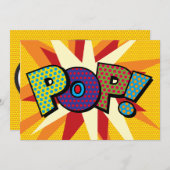 Faire-part POP Votre Bulle de Texte Discours Amusant Rétro (Devant / Derrière)