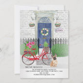 Faire-part Porte bleue du Chien à Chien à Chien à Moteur (Devant)