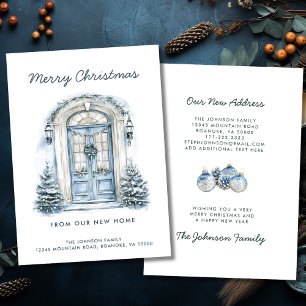 Faire-part Porte bleue Joyeux Noël de New Home