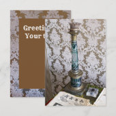 Faire-part Porte-bougie en verre vintage (Devant / Derrière)