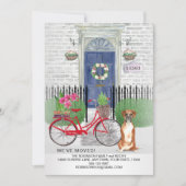 Faire-part Porte de bicyclette de chien de boîte de déménagem (Devant)