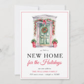 Faire-part Porte de Noël moderne Nouvelle maison Jours de vac (Devant)