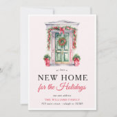 Faire-part Porte de Noël moderne Nouvelle maison Jours de vac (Devant)