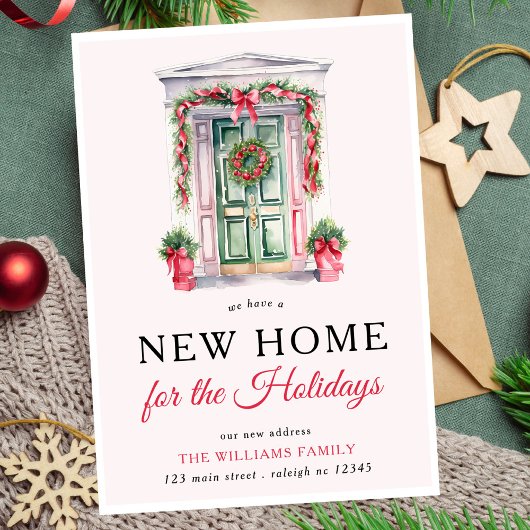 Faire-part Porte de Noël moderne Nouvelle maison Jours de vac