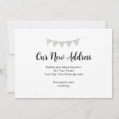 Faire-part Porte noire à l'aquarelle Nous avons déménagé  (Dos)