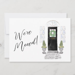 Faire-part Porte Noire de Script de l'Aquarelle Nous Avons Dé