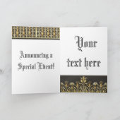 Faire-part Porte royale d'or (Intérieur)